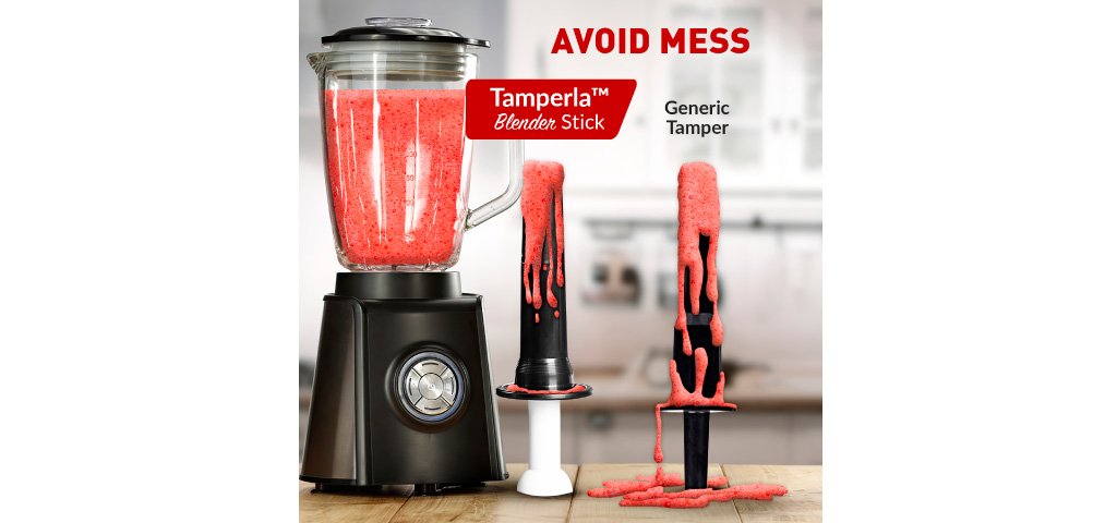 Self-Standing With Drip Trench To Prevent Messes Tamper Blender Accessory For Blendtec 100% Doubles as Taste-Testing Scoop Designed Specifically For Blendtec Blenders For Hassle-Free Blending